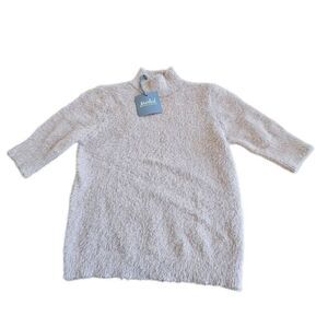 Marled Reunited clothing womens Sz S pink rose fuzzy short sleeve sweater